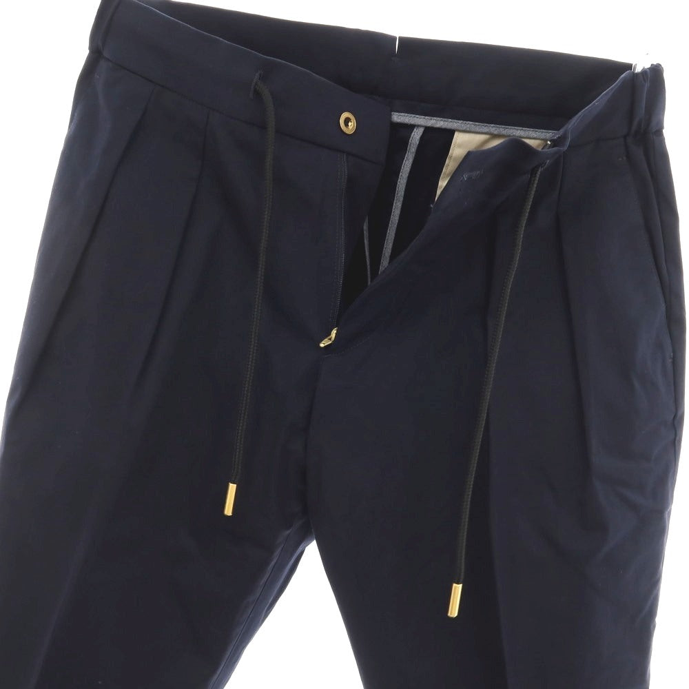 【新品アウトレット】ベルウィッチ BERWICH ストレッチ コットン イージースラックスパンツ ネイビー【 44 】【 状態ランクN- 】【 メンズ 】