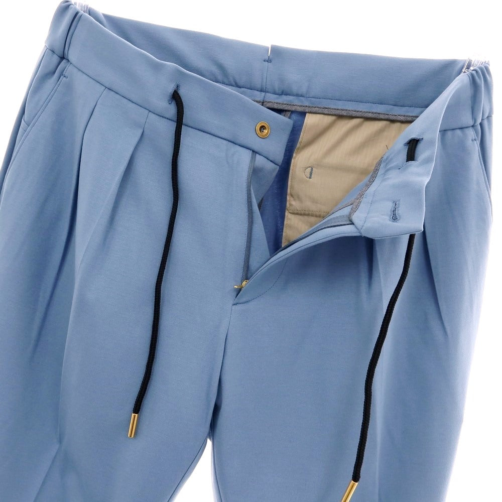 【新品】ベルウィッチ BERWICH レーヨンナイロン ジャージー イージースラックスパンツ ライトブルー【 48 】【 状態ランクN 】【 メンズ 】