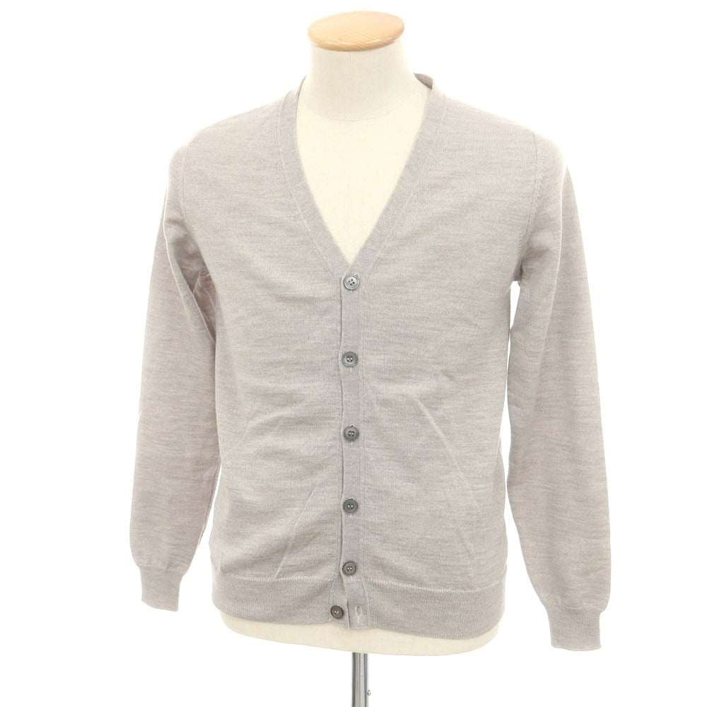 【中古】ザノーネ ZANONE ハイゲージ ウール カーディガン ライトグレー【 44 】【 状態ランクB 】【 メンズ 】