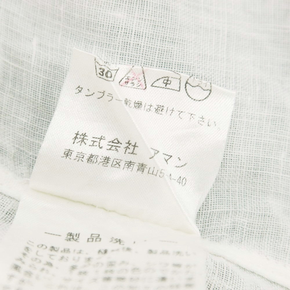 【中古】フィナモレ Finamore リネン ホリゾンタルカラー プルオーバーシャツ ホワイト【 37 】【 状態ランクB 】【 メンズ 】