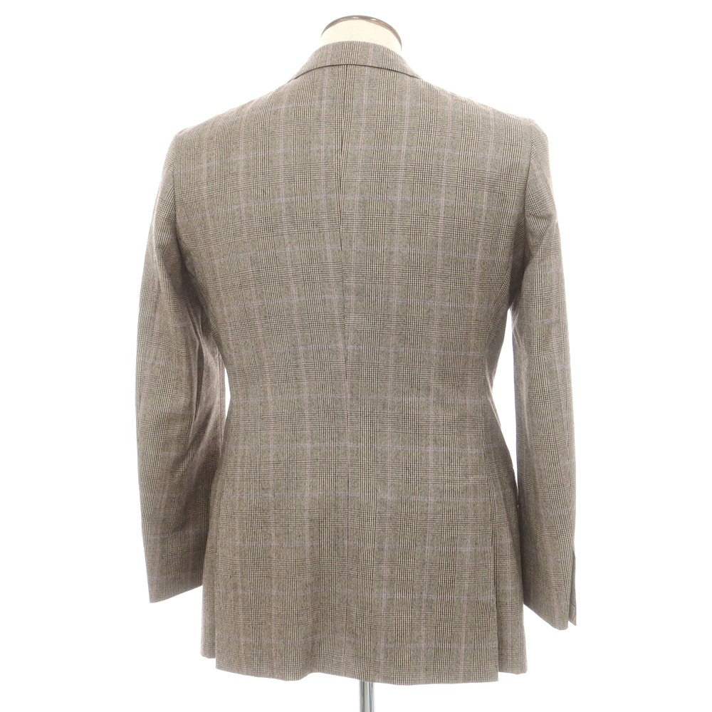 【中古】ルシック Le Chic ウール チェック テーラードジャケット ブラックxベージュ【 A7 】【 状態ランクB 】【 メンズ 】