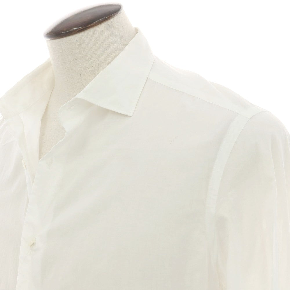 【中古】エンポリオ アルマーニ EMPORIO ARMANI コットン セミワイドカラー ドレスシャツ ホワイト【 XL 】【 状態ランクB 】【 メンズ 】