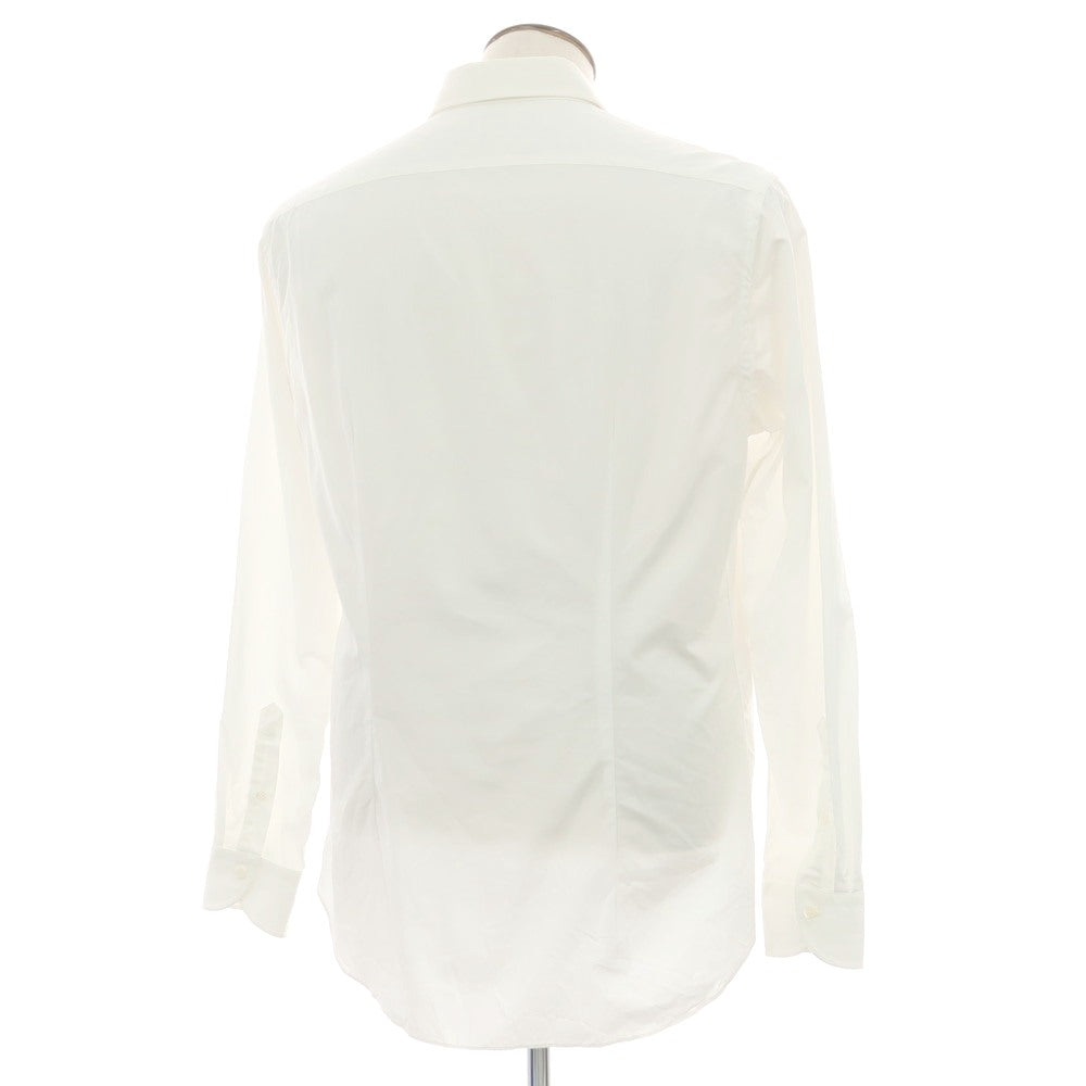 【中古】ザカス XACUS コットン ワイドカラー ドレスシャツ ホワイト【 43 】【 状態ランクB 】【 メンズ 】