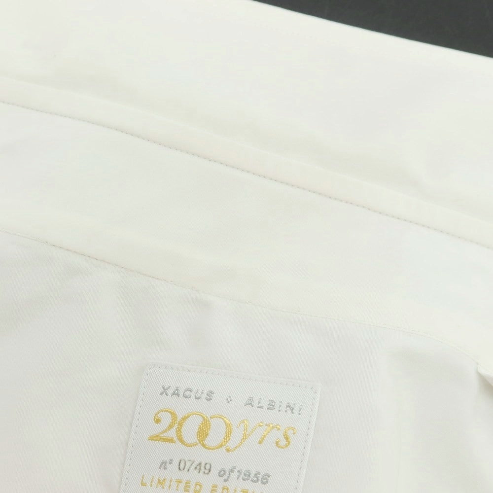 【中古】ザカス XACUS コットン ワイドカラー ドレスシャツ ホワイト【 43 】【 状態ランクB 】【 メンズ 】