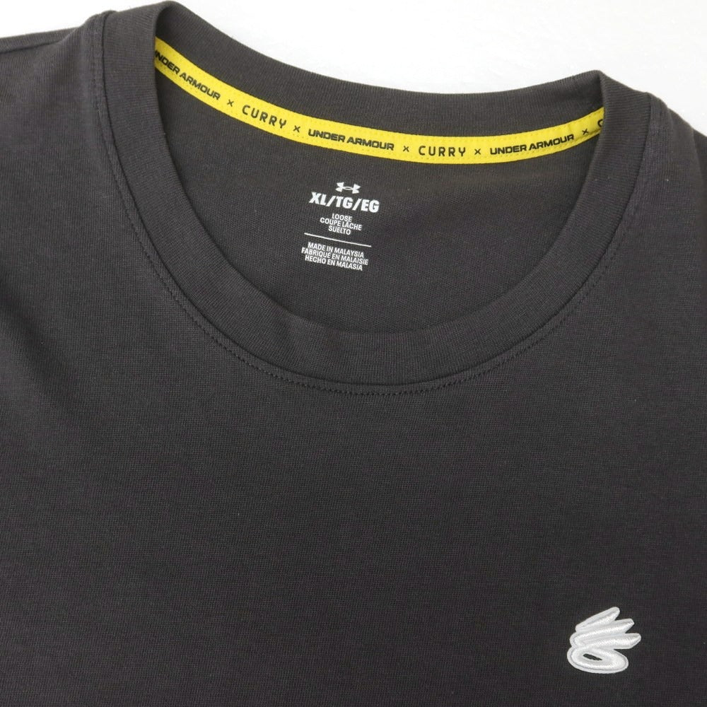 【中古】アンダーアーマー UNDER ARMOUR × CURRY コットンポリエステル 半袖Tシャツ グレー【 XL 】【 状態ランクB 】【 メンズ 】
