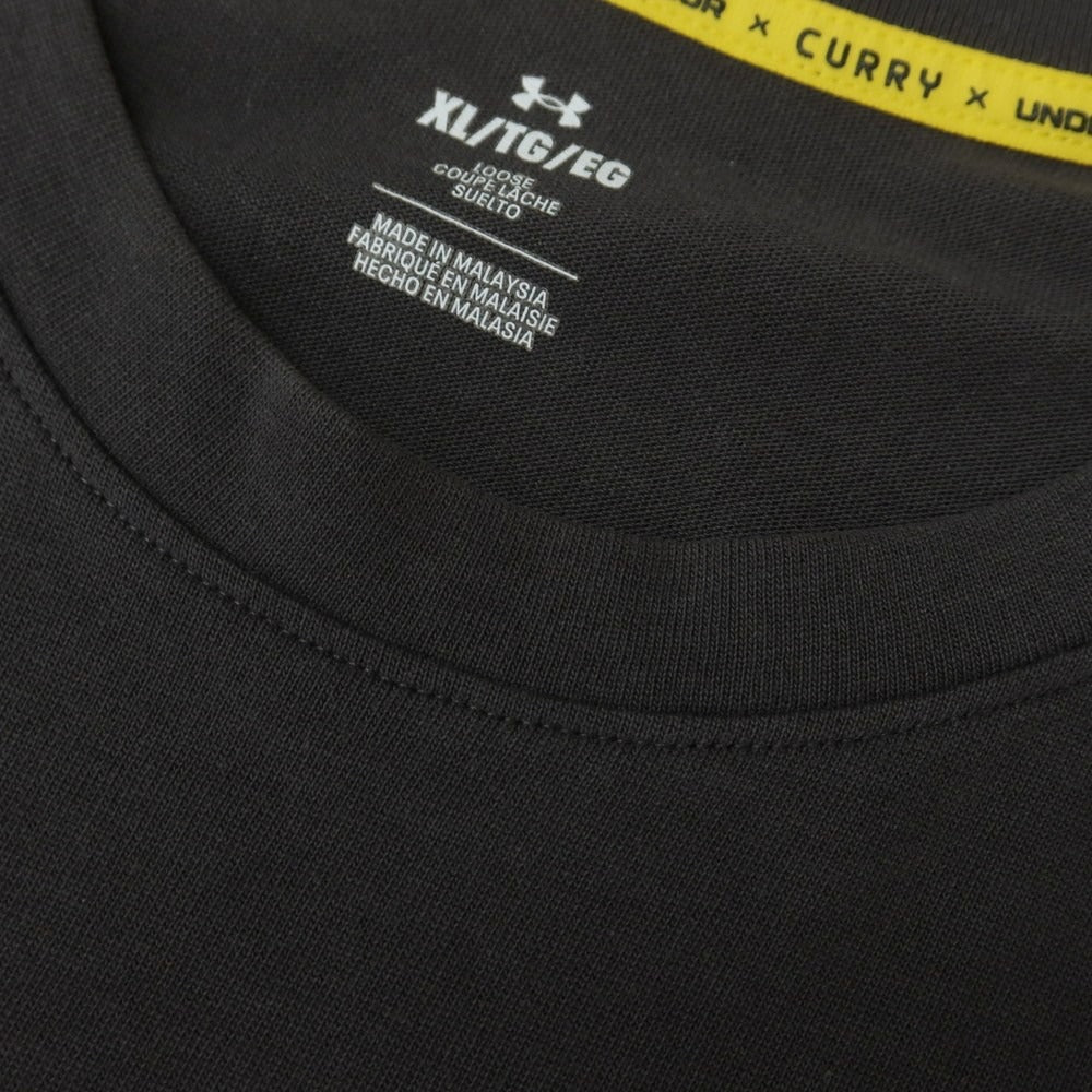 【中古】アンダーアーマー UNDER ARMOUR × CURRY コットンポリエステル 半袖Tシャツ グレー【 XL 】【 状態ランクB 】【 メンズ 】
