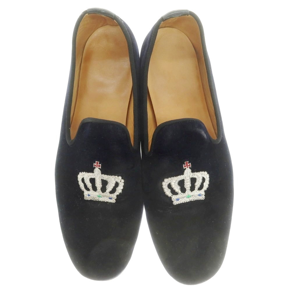 【中古】ユナイテッドアローズ UNITED ARROWS ベルベット オペラシューズ ブラック【 40 】【 状態ランクC 】【 メンズ 】