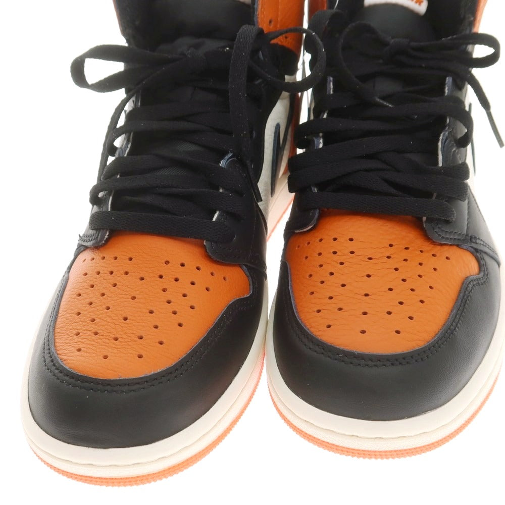 【中古】【未使用】ナイキ NIKE AIR JORDAN 1 RETRO HIGH スニーカー オレンジxブラック【 28 】【 状態ランクS 】【 メンズ 】