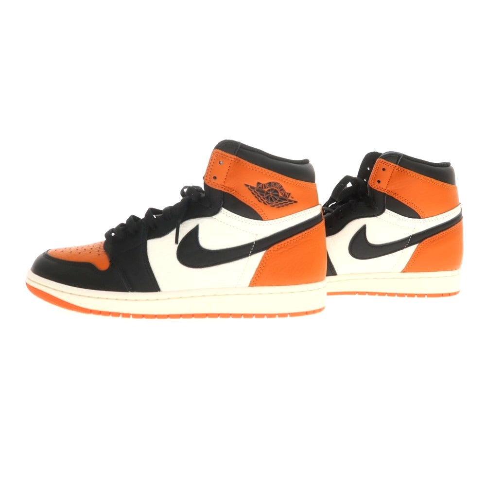 【中古】【未使用】ナイキ NIKE AIR JORDAN 1 RETRO HIGH スニーカー オレンジxブラック【 28 】【 状態ランクS 】【 メンズ 】
