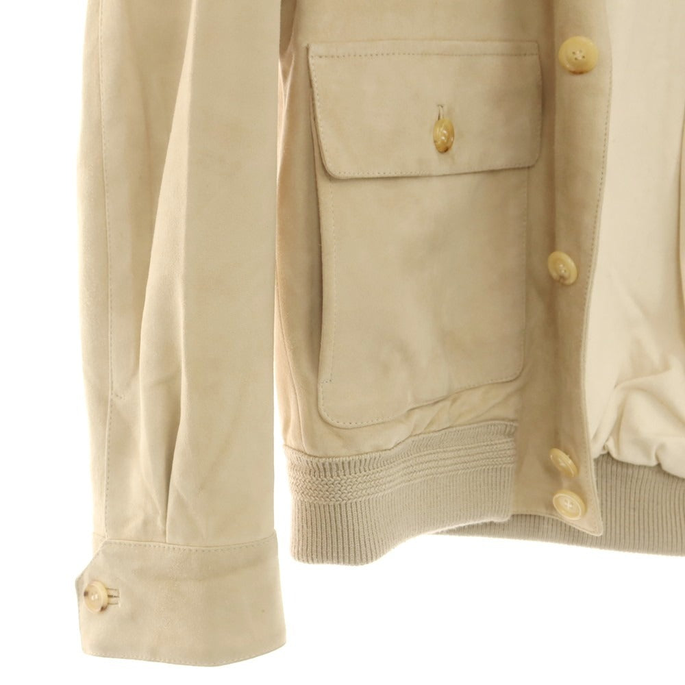 【中古】チンクアンタ Cinquanta ラムレザースエード ヴァルスタリーノブルゾン ベージュ【 42 】【 状態ランクC 】【 メンズ 】