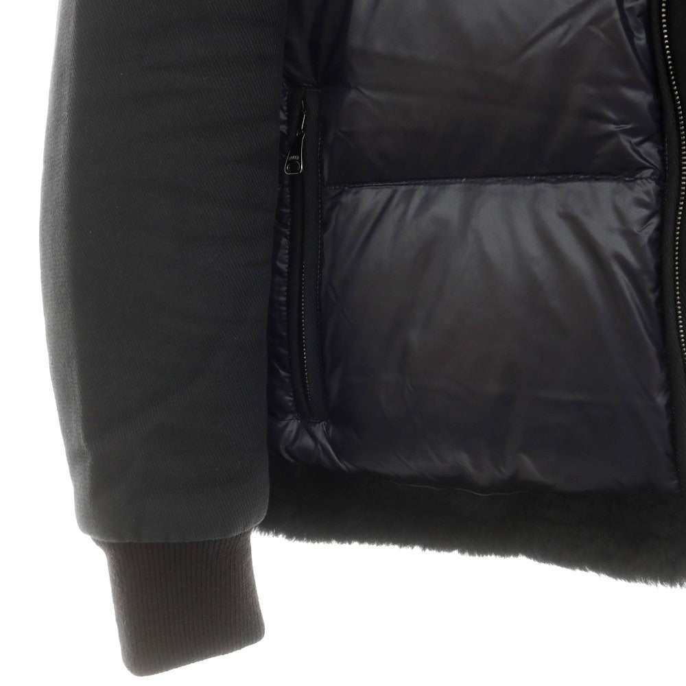 【中古】エンメティ EMMETI ナイロン ムートン ダウンジャケット ブラック【 46 】【 状態ランクB 】【 メンズ 】