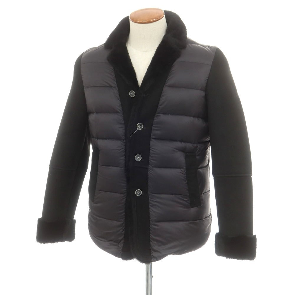 【中古】エンメティ EMMETI ナイロン ムートン ダウンジャケット ブラック【 46 】【 状態ランクB 】【 メンズ 】