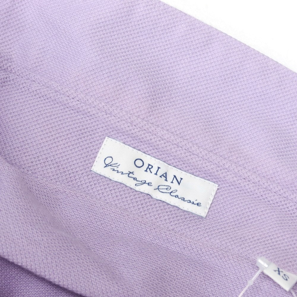 【中古】オリアン ORIAN 鹿の子コットン 半袖ポロシャツ ライトパープル【 XS 】【 状態ランクC 】【 メンズ 】