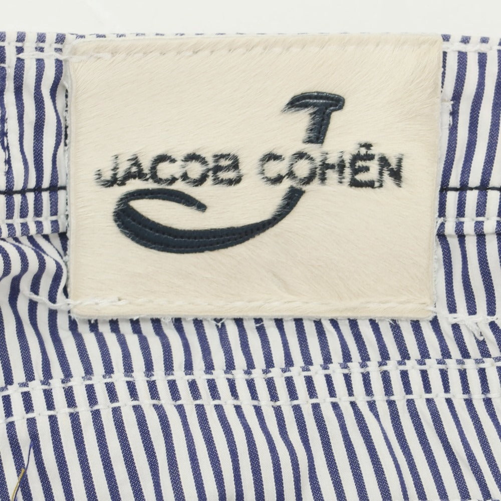 【中古】ヤコブコーエン JACOB COHEN J688 コットン ストライプ 5ポケットパンツ ネイビーxホワイト【 31 】【 状態ランクB 】【 メンズ 】