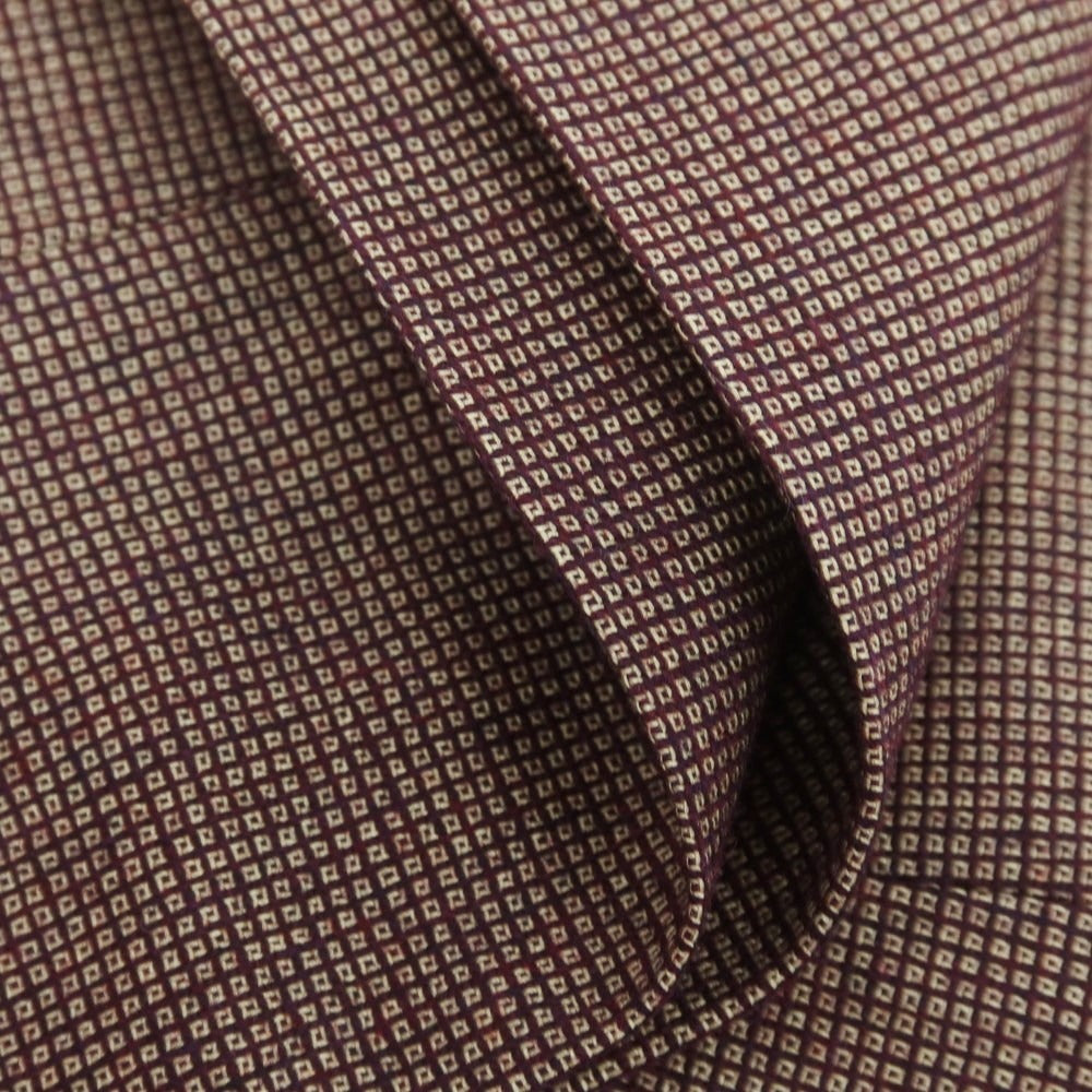 【中古】ベルウィッチ BERWICH ウール系 カジュアルスラックスパンツ ワインxベージュ【 44 】【 状態ランクC 】【 メンズ 】