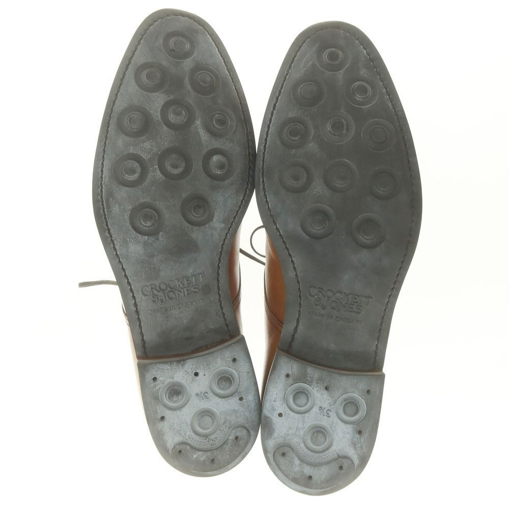 【中古】クロケットアンドジョーンズ CROCKETT&JONES ストレートチップ ドレスシューズ ライトブラウン【 8 1/2D 】【 状態ランクB 】【 メンズ 】