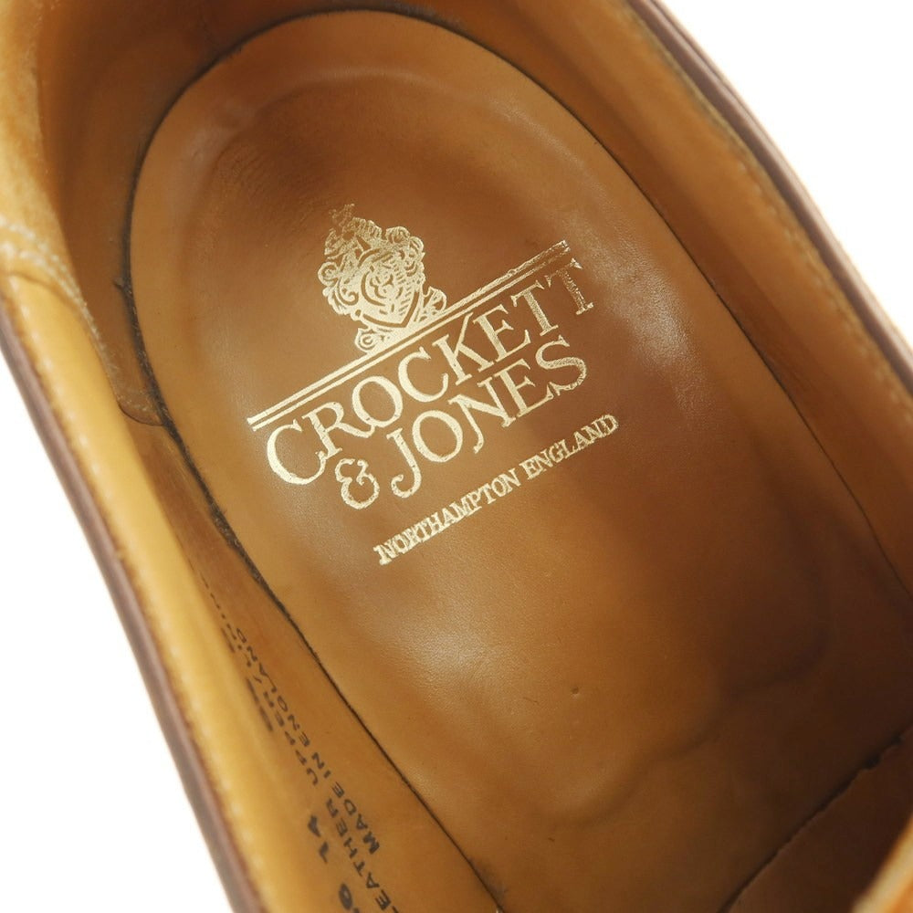 【中古】クロケットアンドジョーンズ CROCKETT&JONES ストレートチップ ドレスシューズ ライトブラウン【 8 1/2D 】【 状態ランクB 】【 メンズ 】