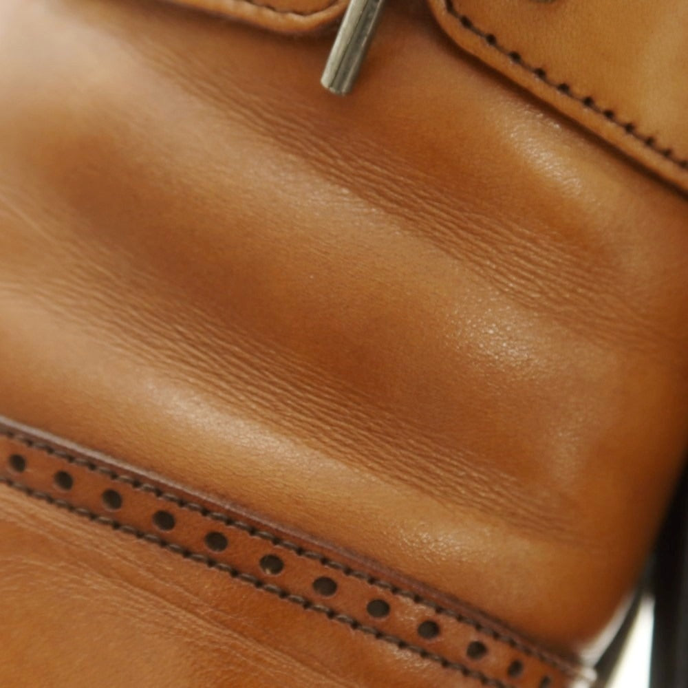 【中古】クロケットアンドジョーンズ CROCKETT&JONES ストレートチップ ドレスシューズ ライトブラウン【 8 1/2D 】【 状態ランクB 】【 メンズ 】