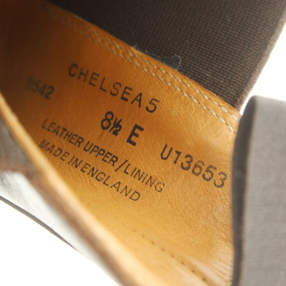 【中古】クロケットアンドジョーンズ CROCKETT&JONES CHELSEA5 サイドゴアブーツ ダークブラウン【 8 1/2E 】【 状態ランクC 】【 メンズ 】