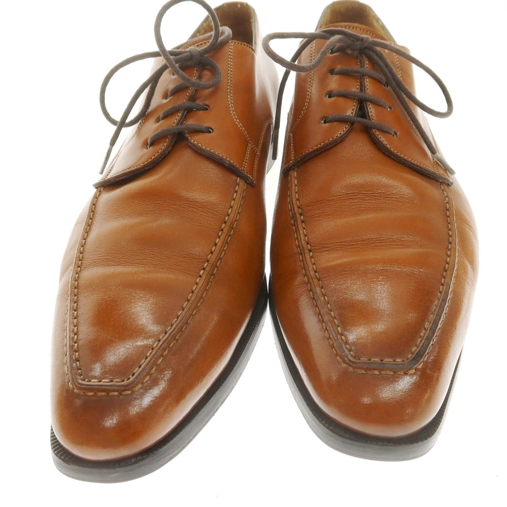 【中古】サントーニ Santoni Uチップ ドレスシューズ ライトブラウン【 7 】【 状態ランクC 】【 メンズ 】