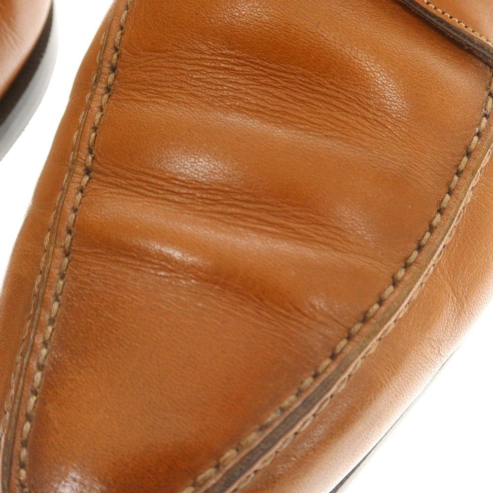 【中古】サントーニ Santoni Uチップ ドレスシューズ ライトブラウン【 7 】【 状態ランクC 】【 メンズ 】