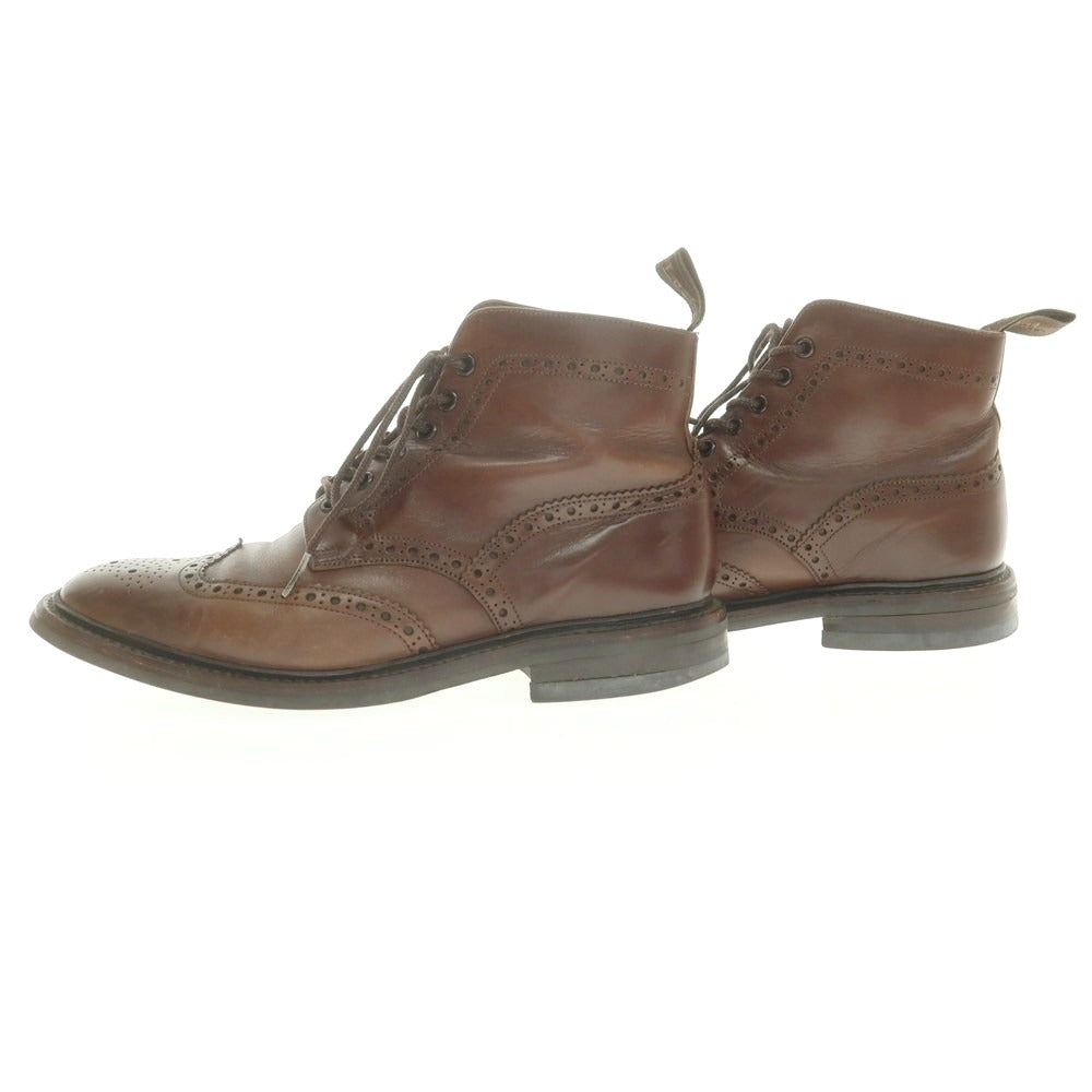 【中古】ローク Loake ウイングチップ カントリーブーツ ダークブラウン【 8 】【 状態ランクC 】【 メンズ 】