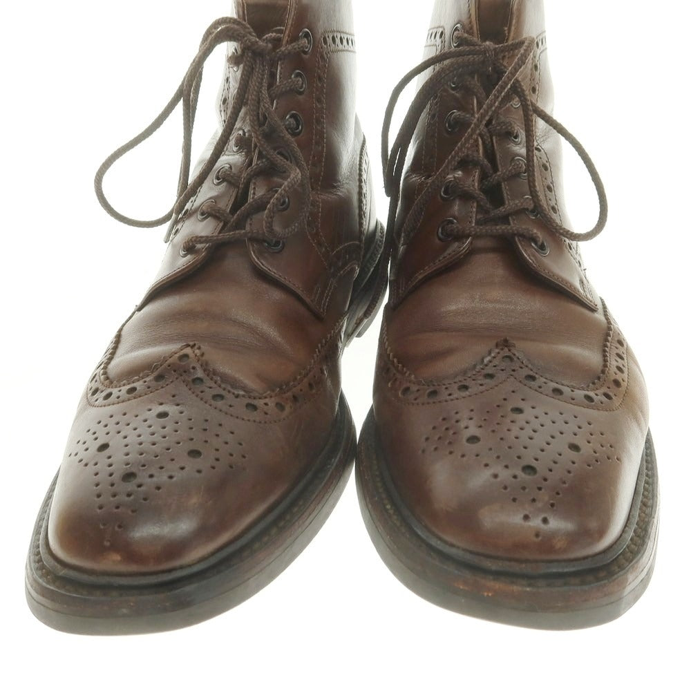 【中古】ローク Loake ウイングチップ カントリーブーツ ダークブラウン【 8 】【 状態ランクC 】【 メンズ 】