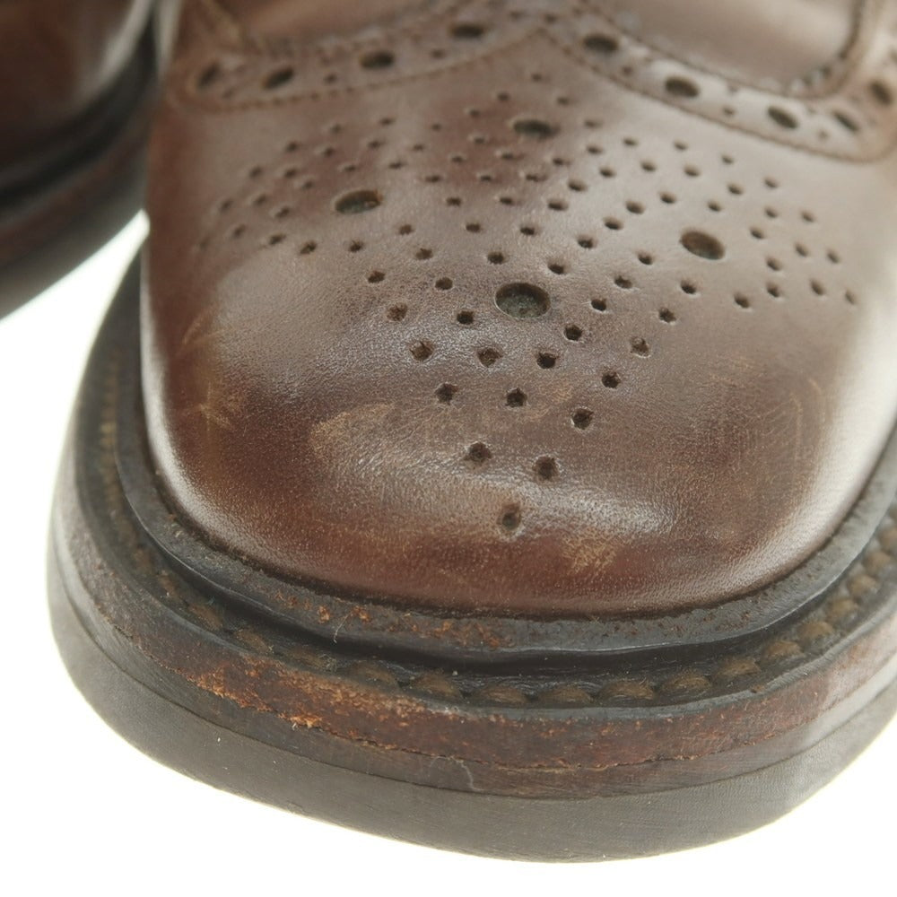 【中古】ローク Loake ウイングチップ カントリーブーツ ダークブラウン【 8 】【 状態ランクC 】【 メンズ 】