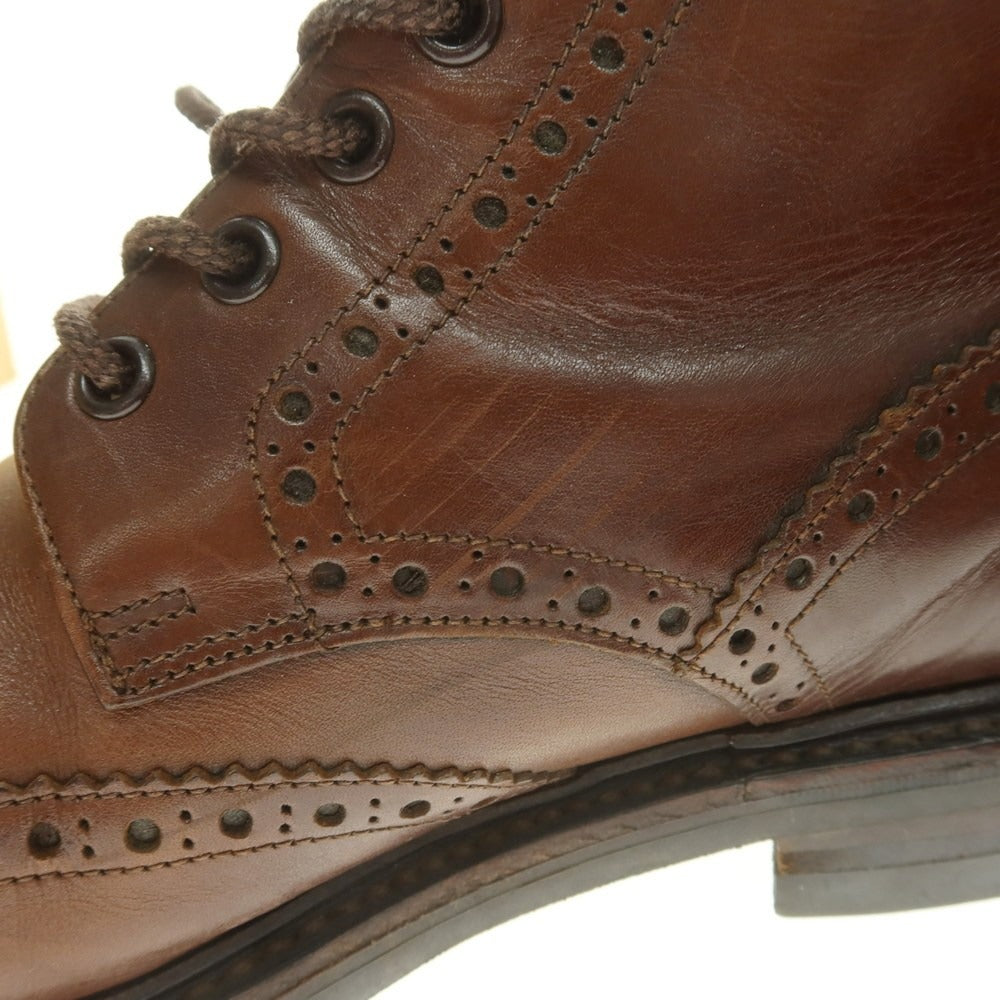 【中古】ローク Loake ウイングチップ カントリーブーツ ダークブラウン【 8 】【 状態ランクC 】【 メンズ 】