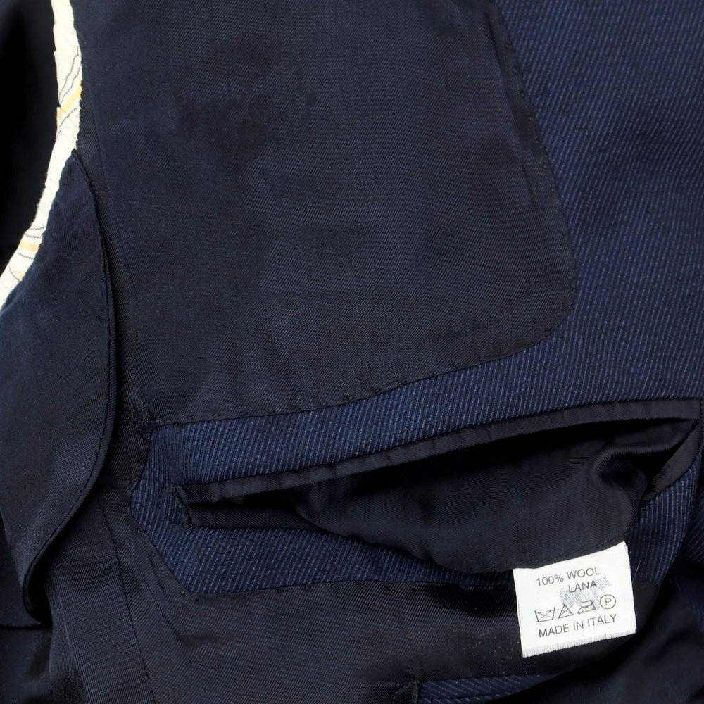 【中古】カスタンジア CASTANGIA ウール テーラードジャケット ネイビー【 44 】【 状態ランクC 】【 メンズ 】