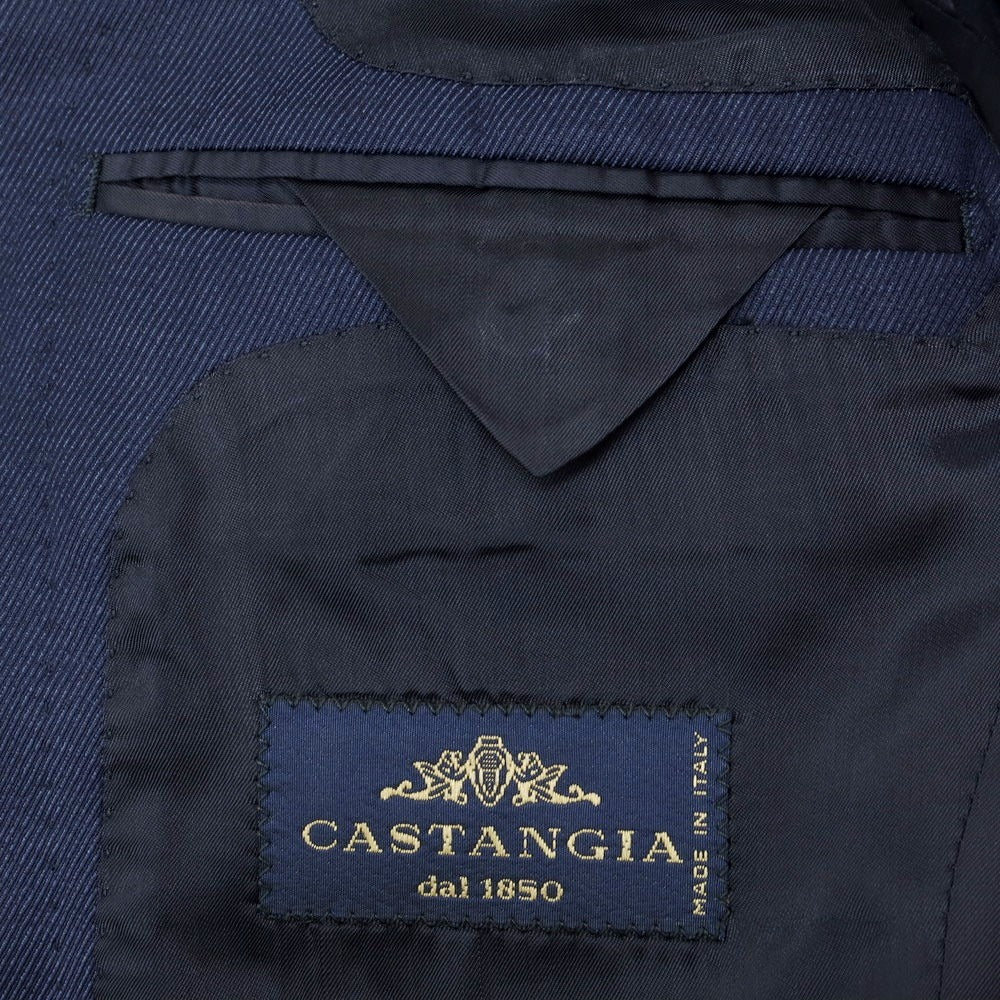 【中古】カスタンジア CASTANGIA ウール テーラードジャケット ネイビー【 44 】【 状態ランクC 】【 メンズ 】