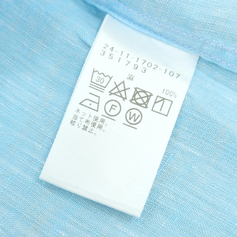 【中古】ブリッラ ペル イル グスト Brilla per il gusto リネン セミワイドカラー カジュアルシャツ ライトブルー【 S 】【 状態ランクB 】【 メンズ 】