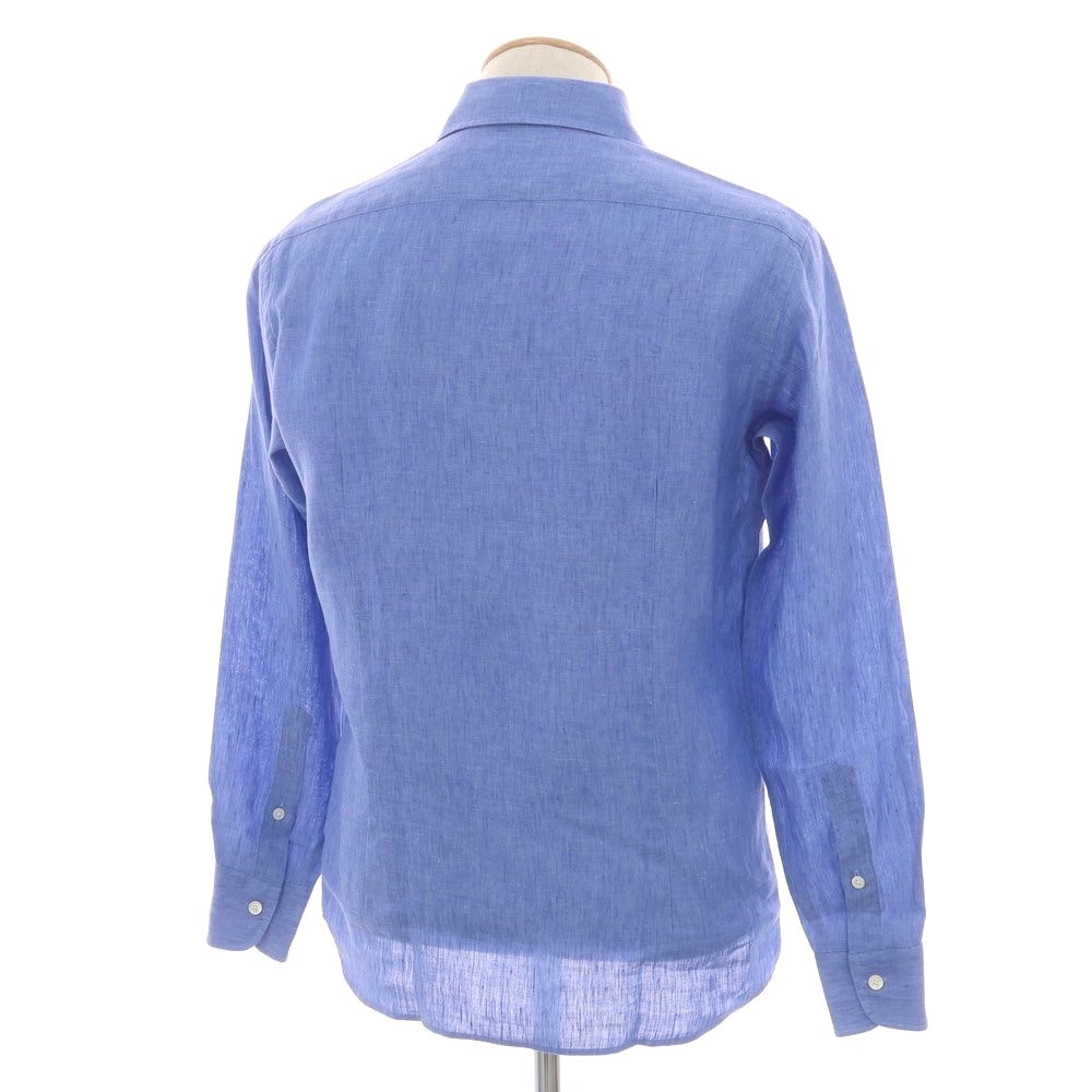 【中古】ブリッラ ペル イル グスト Brilla per il gusto リネン セミワイドカラー カジュアルシャツ ブルー【 S 】【 状態ランクB 】【 メンズ 】