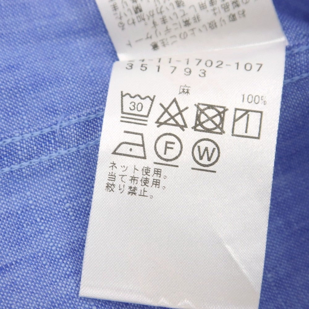 【中古】ブリッラ ペル イル グスト Brilla per il gusto リネン セミワイドカラー カジュアルシャツ ブルー【 S 】【 状態ランクB 】【 メンズ 】