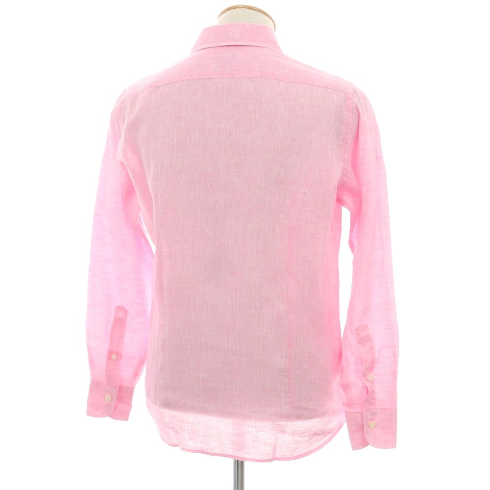 【中古】ブリッラ ペル イル グスト Brilla per il gusto リネン セミワイドカラー カジュアルシャツ ピンク【 S 】【 状態ランクB 】【 メンズ 】