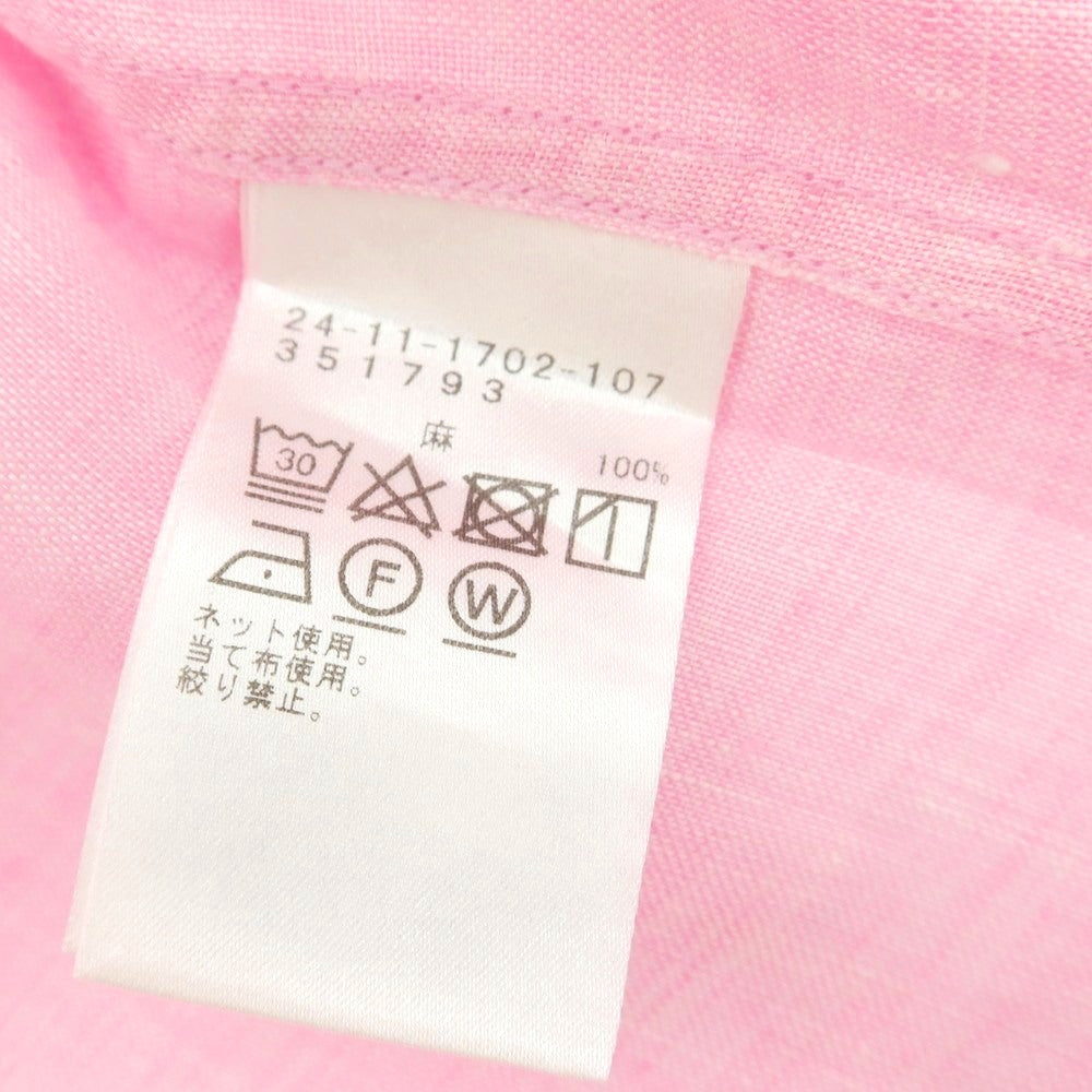 【中古】ブリッラ ペル イル グスト Brilla per il gusto リネン セミワイドカラー カジュアルシャツ ピンク【 S 】【 状態ランクB 】【 メンズ 】