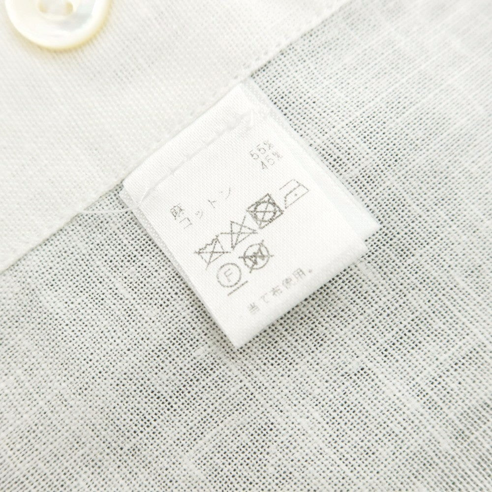 【中古】エリコフォルミコラ ERRICO FORMICOLA リネンコットン ボタンダウン カジュアルシャツ ホワイト【 38 】【 状態ランクB 】【 メンズ 】