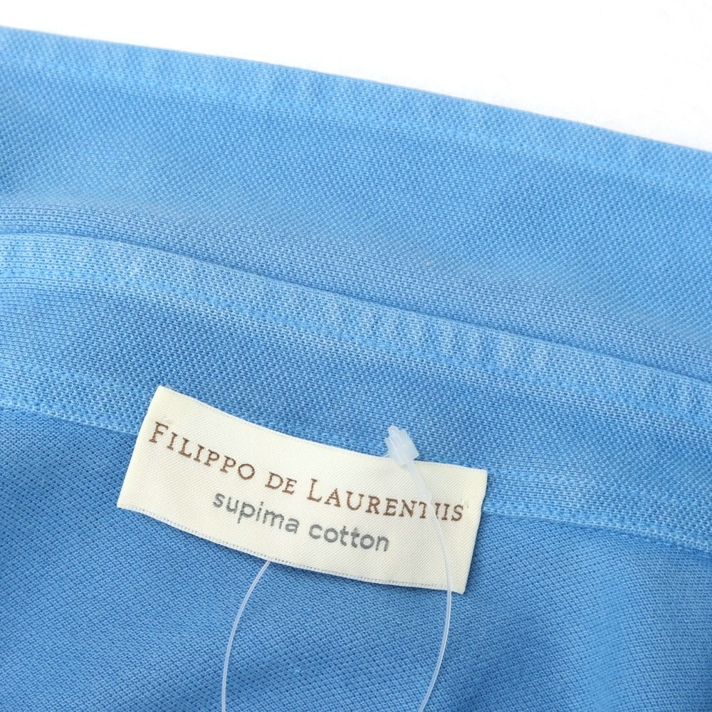 【中古】フィリッポ デ ローレンティス FILIPPO DE LAURENTIIS コットン 半袖ポロシャツ ライトブルー【 46 】【 状態ランクC 】【 メンズ 】