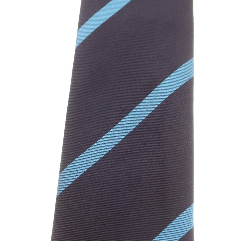 【中古】ビームスエフ BEAMS F シルク ストライプ柄ネクタイ ネイビーxブルー【 状態ランクB 】【 メンズ 】