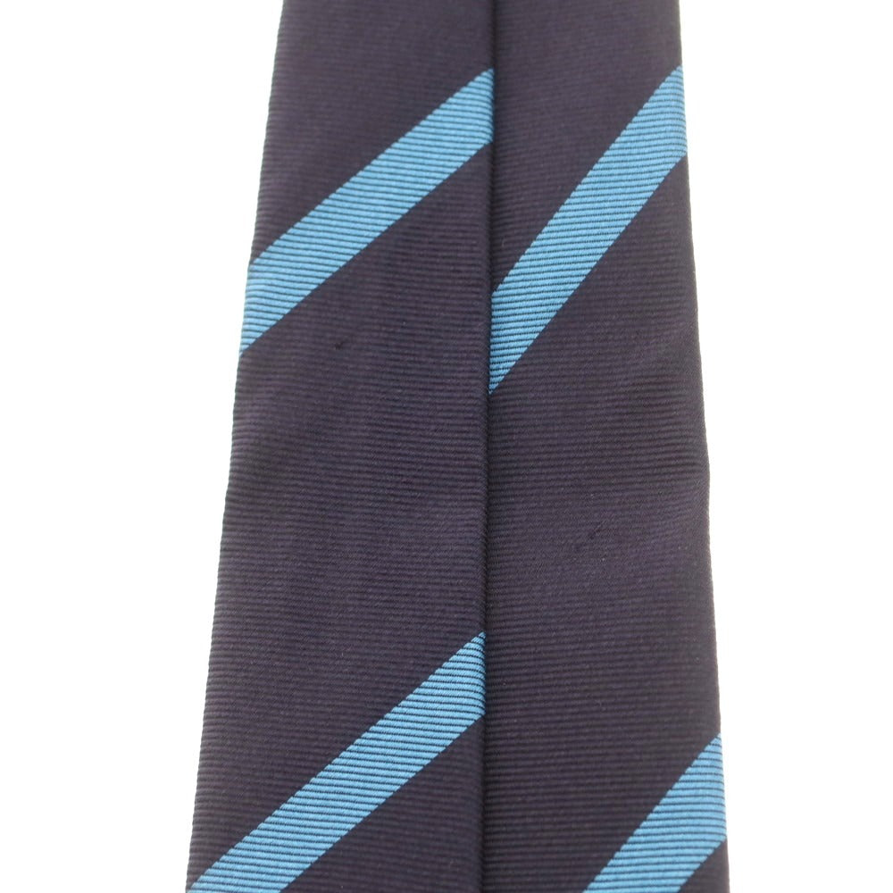 【中古】ビームスエフ BEAMS F シルク ストライプ柄ネクタイ ネイビーxブルー【 状態ランクB 】【 メンズ 】
