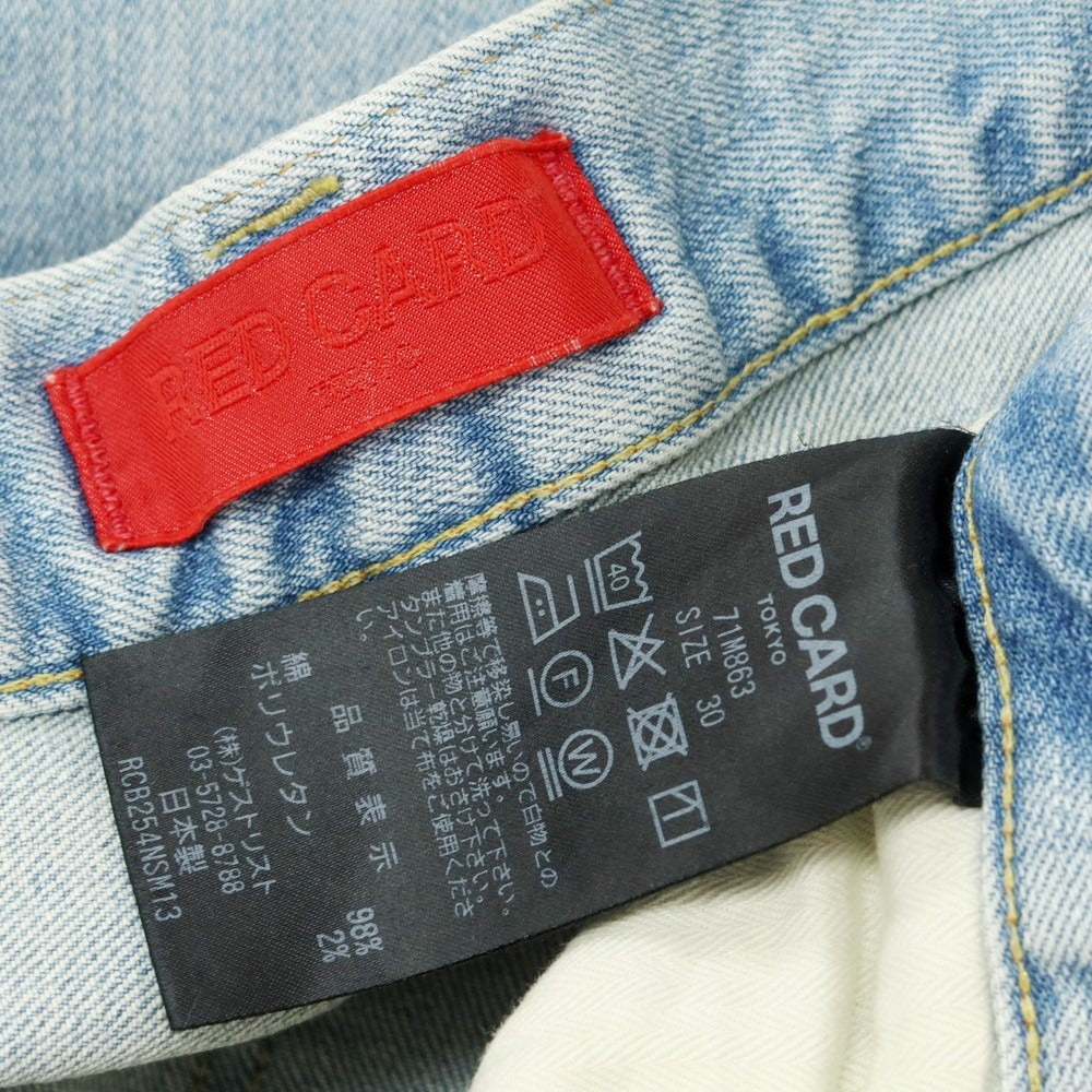 【中古】レッドカード RED CARD ストレッチ コットン ジーンズ デニムパンツ ライトブルー【 30 】【 状態ランクB 】【 メンズ 】