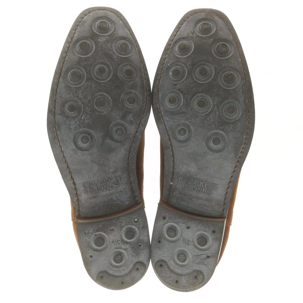 【中古】クロケットアンドジョーンズ CROCKETT&JONES BARNEYS NEWYORK別注 スエード サイドゴアブーツ ブラウン【 7 1/2E 】【 状態ランクB 】【 メンズ 】