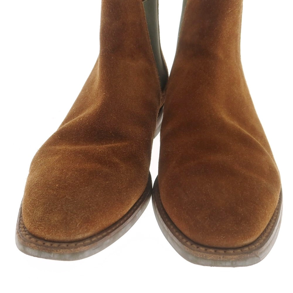【中古】クロケットアンドジョーンズ CROCKETT&JONES BARNEYS NEWYORK別注 スエード サイドゴアブーツ ブラウン【 7 1/2E 】【 状態ランクB 】【 メンズ 】