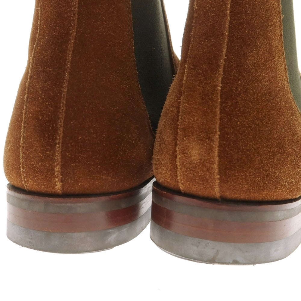 【中古】クロケットアンドジョーンズ CROCKETT&JONES BARNEYS NEWYORK別注 スエード サイドゴアブーツ ブラウン【 7 1/2E 】【 状態ランクB 】【 メンズ 】