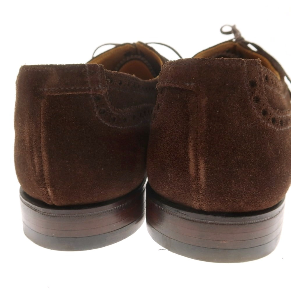 【中古】クロケットアンドジョーンズ CROCKETT&JONES BEAMS F別注 FINSBURY スエード ウイングチップ ドレスシューズ ダークブラウン【 7 1/2E 】【 状態ランクA 】【 メンズ 】