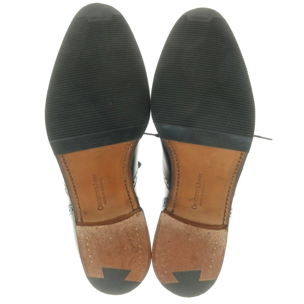 【中古】クロケットアンドジョーンズ CROCKETT&JONES COVENTRY セミブローグ ドレスシューズ ブラック【 7 1/2E 】【 状態ランクA 】【 メンズ 】
