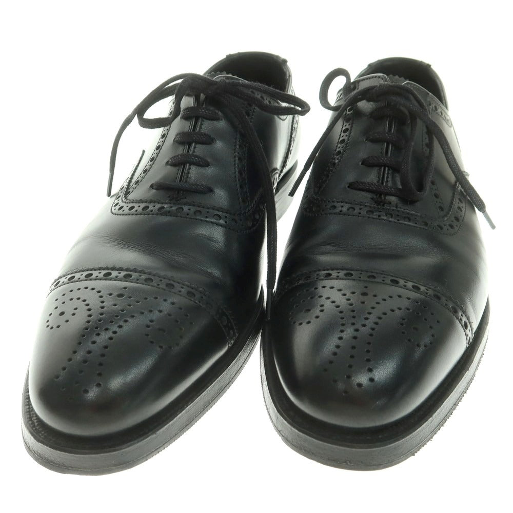 【中古】クロケットアンドジョーンズ CROCKETT&JONES COVENTRY セミブローグ ドレスシューズ ブラック【 7 1/2E 】【 状態ランクA 】【 メンズ 】