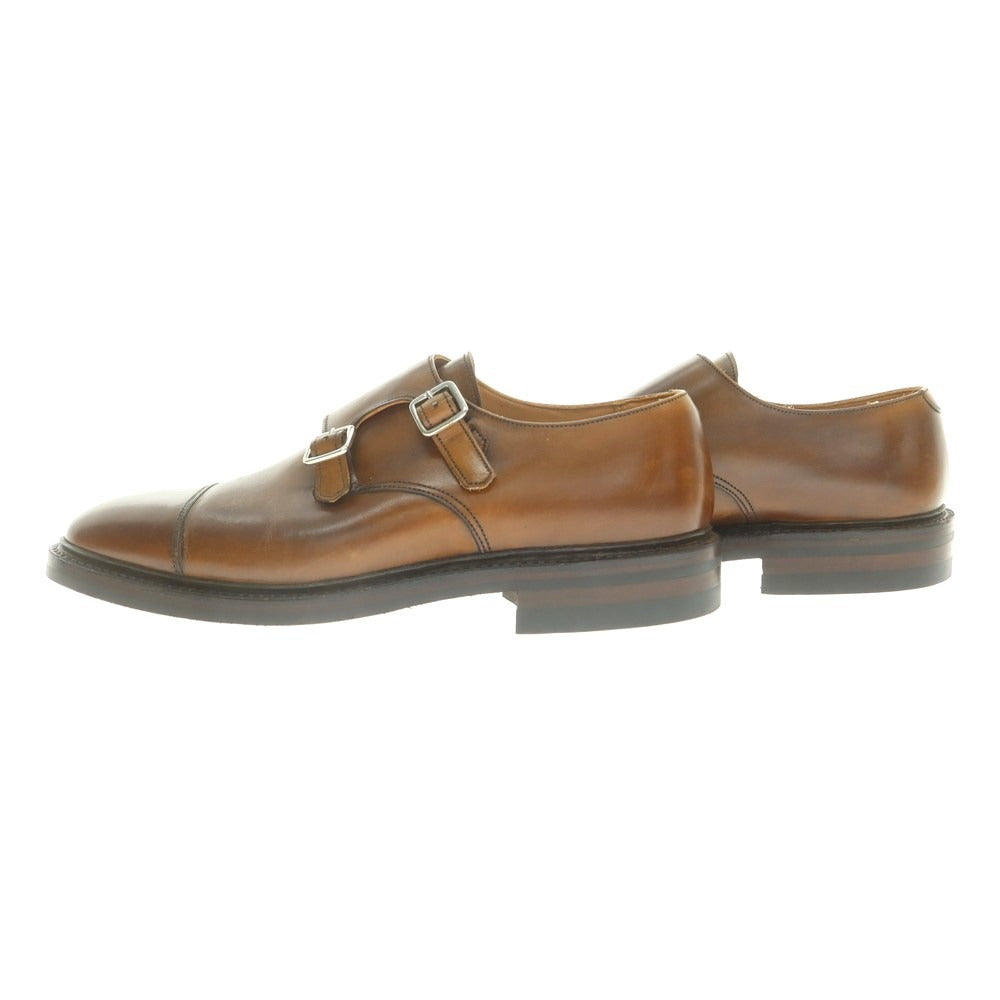 【中古】クロケットアンドジョーンズ CROCKETT&JONES HARROGATE ダブルモンク ドレスシューズ ブラウン【 7E 】【 状態ランクB 】【 メンズ 】