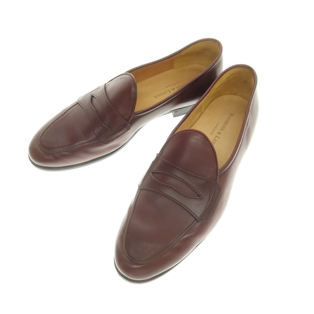 【中古】ボードインアンドランジ Baudoin & Lange コインローファー ベルジャンシューズ バーガンディ【 42 】【 状態ランクB 】【 メンズ 】