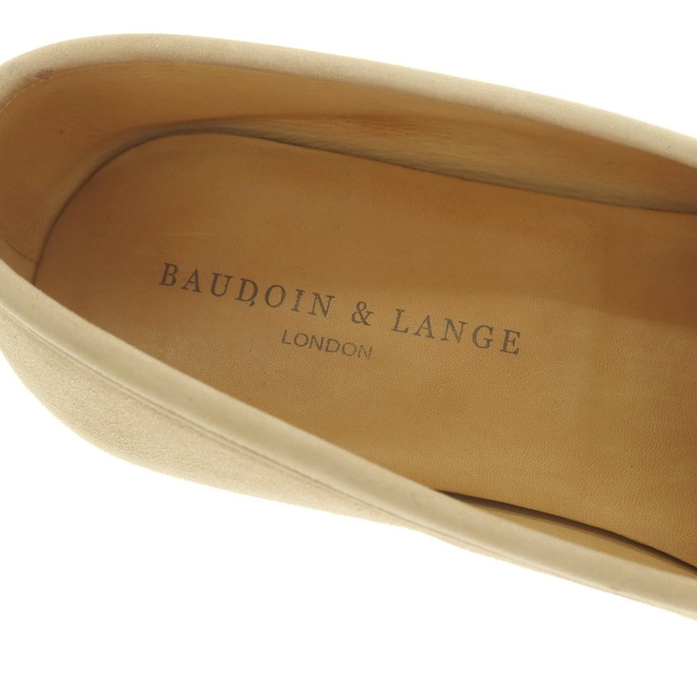 【中古】ボードインアンドランジ Baudoin & Lange スエード ベルジャンシューズ ライトベージュ【 41 】【 状態ランクB 】【 メンズ 】